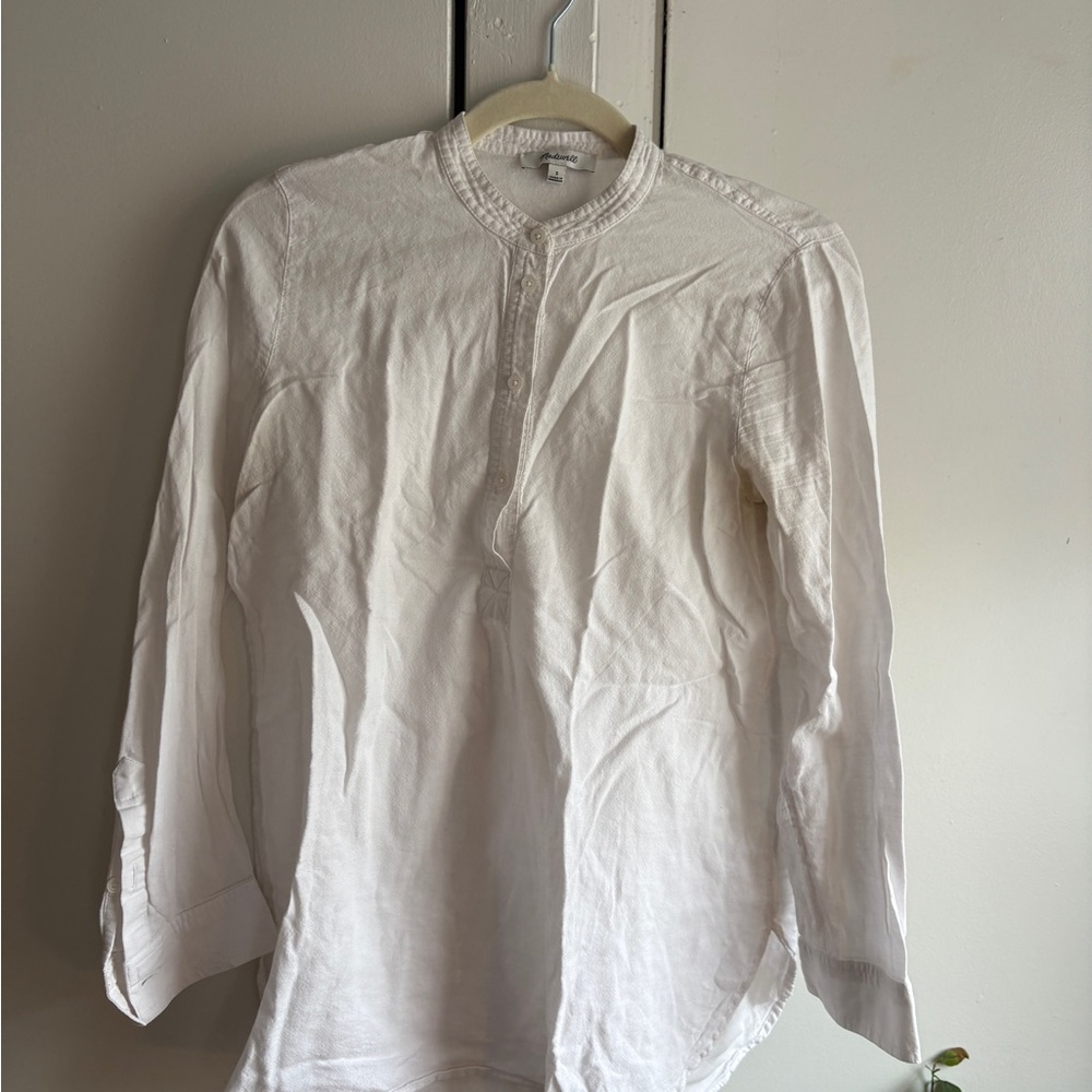 White Casual linen Shirt